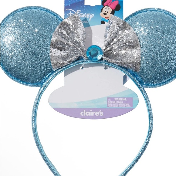 Claire's Other - Claire's Sparkling Blue and Silver Ears Headband